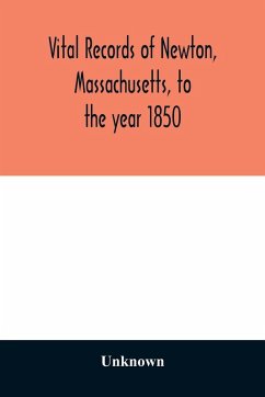 Cover Vital records of Newton, Massachusetts, to the year 1850