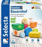 Selecta 62076 - Klettini® Bauernhof, Klett-Fahrzeug, Holz, 7-teilig