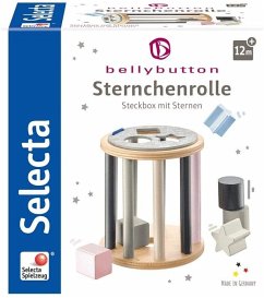 Selecta 64017 - bellybutton, Sternchenrolle, Sortier- und Steckbox, Holz, 13 cm