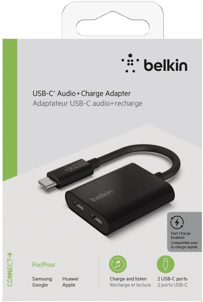 Belkin RockStar USB-C Audio- und Ladeadapter, schwarz F7U081btBLK -  Portofrei bei bücher.de kaufen