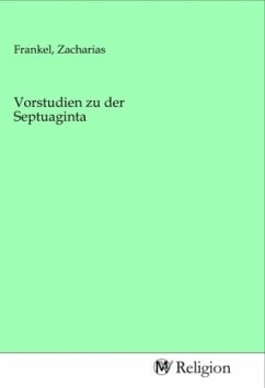 Cover Vorstudien zu der Septuaginta