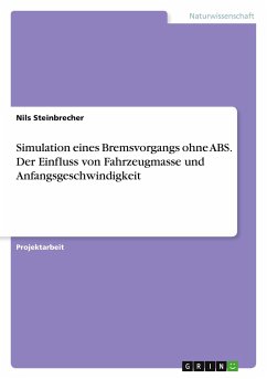 Simulation eines Bremsvorgangs ohne ABS. Der Einfluss von Fahrzeugmasse und Anfangsgeschwindigkeit - Steinbrecher, Nils