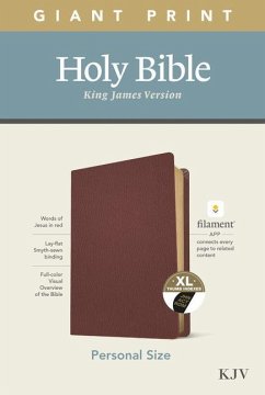 KJV Personal Size Giant Print Bible, Filament Enabled Edition (Genuine Leather, Burgundy, Indexed)