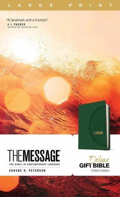 The Message Deluxe Gift Bible, Large Print (Leather-Look, Green)