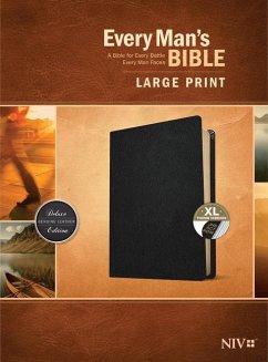 Every Man's Bible Niv, Large Print (Genuine Leather, Black, Indexed)