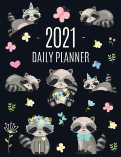 Cover Raccoon Daily Planner 2021