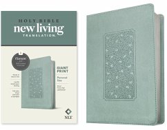 NLT Personal Size Giant Print Bible, Filament Enabled Edition (Red Letter, Leatherlike, Floral Frame Teal)