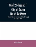 Ward 21-Precinct 1; City of Boston; List of residents; 20 Years of Age and Over (Females Indicted by Dagger) As of April 1, 1934