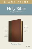 KJV Personal Size Giant Print Bible, Filament Enabled Edition (Leatherlike, Brown/Mahogany)