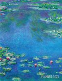 Claude Monet Daily Planner 2021: Water Lilies Painting Stylish Floral Year Agenda Scheduler (12 Months) Artistic French Impressionism Art Flower Organ