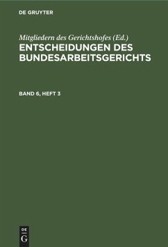 Cover Entscheidungen des Bundesarbeitsgerichts. Band 6, Heft 3/4