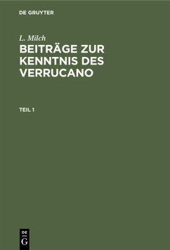 Cover L. Milch: Beiträge zur Kenntnis des Verrucano. Teil 1