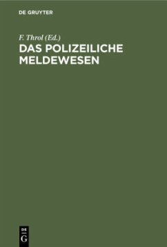 Cover Das polizeiliche Meldewesen