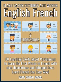 2 - Professions - Flash Cards Pictures and Words English French (eBook, ePUB) - Words Books, First