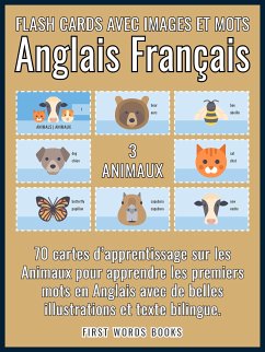 Cover 3 - Animaux - Flash Cards avec Images et Mots Anglais Français (eBook, ePUB)