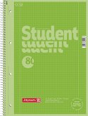 Brunnen Collegeblock Premium Student A4 kariert Lineatur 28 kiwi