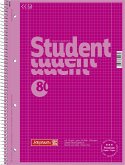 Brunnen Collegeblock Premium Student A4 kariert Lineatur 28 pink