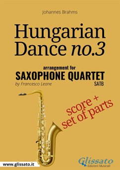 Hungarian Dance no.3 - Saxophone Quartet Score & Parts (fixed-layout eBook, ePUB) - Brahms, Johannes