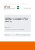 Validation of a two-dimensional model for vanadium redox-flow batteries