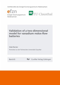 Validation of a two-dimensional model for vanadium redox-flow batteries - Becker, Maik