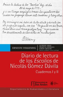 Cover Diario de lectura de los Escolios de Nicolás Gómez Dávila Cuadernos I y II (eBook, PDF)