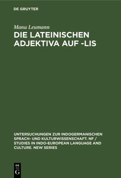 Cover Die lateinischen Adjektiva auf -lis (eBook, PDF)