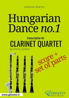 Hungarian Dance no.1 - Clarinet Quartet Score & Parts (fixed-layout eBook, ePUB) - Brahms, Johannes