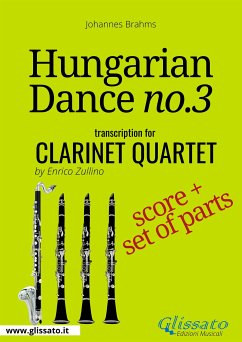 Cover Hungarian Dance no.3 - Clarinet Quartet Score & Parts (fixed-layout eBook, ePUB)