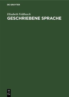 Cover Geschriebene Sprache (eBook, PDF)