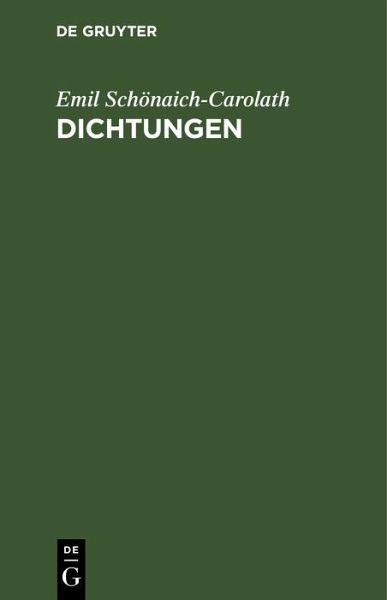 Dichtungen (eBook, PDF)