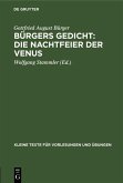 Bürgers Gedicht: Die Nachtfeier der Venus (eBook, PDF)