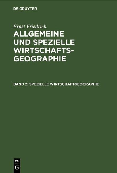 Spezielle Wirtschaftgeographie (eBook, PDF)