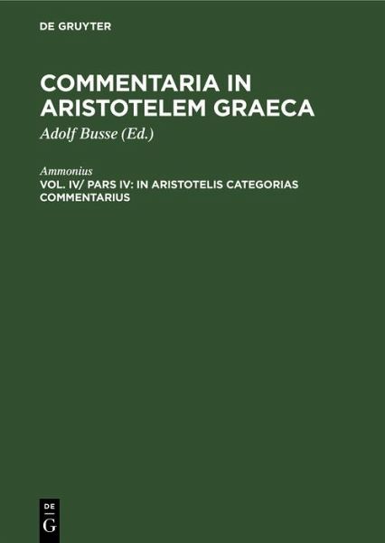 In Aristotelis Categorias commentarius (eBook, PDF)