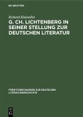G. Ch. Lichtenberg in seiner Stellung zur deutschen Literatur (eBook, PDF)