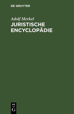 Juristische Encyclopädie (eBook, PDF) - Merkel, Adolf
