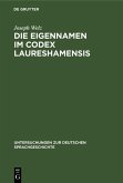 Die Eigennamen im Codex Laureshamensis (eBook, PDF)