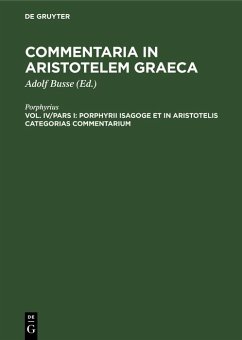 Cover Porphyrii Isagoge et in Aristotelis Categorias commentarium (eBook, PDF)