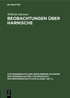 Beobachtungen über Harnische (eBook, PDF) - Salomon, Wilhelm