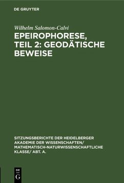 Epeirophorese, Teil 2: Geodätische Beweise (eBook, PDF) - Salomon-Calvi, Wilhelm