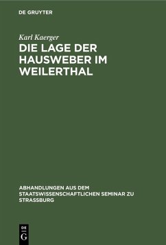 Cover Die Lage der Hausweber im Weilerthal (eBook, PDF)