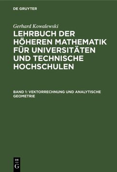 Vektorrechnung und analytische Geometrie (eBook, PDF) Cover Vektorrechnung und analytische Geometrie (eBook, PDF)
