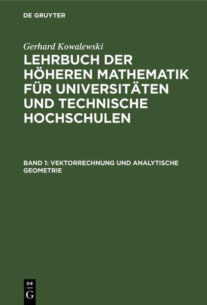 Vektorrechnung und analytische Geometrie (eBook, PDF) Vektorrechnung und analytische Geometrie (eBook, PDF)