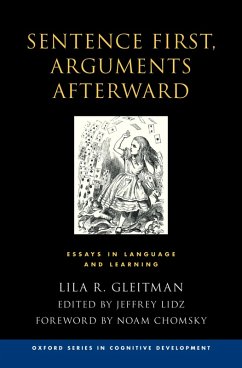 Sentence First, Arguments Afterward (eBook, PDF) - Gleitman, Lila