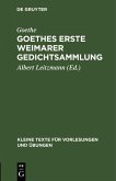 Goethes erste Weimarer Gedichtsammlung (eBook, PDF)