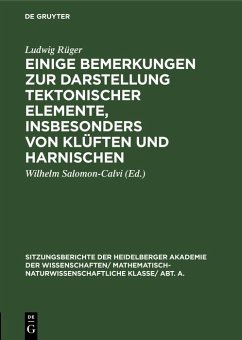Cover Einige Bemerkungen zur Darstellung tektonischer Elemente, insbesonders von Klüften und Harnischen (eBook, PDF)