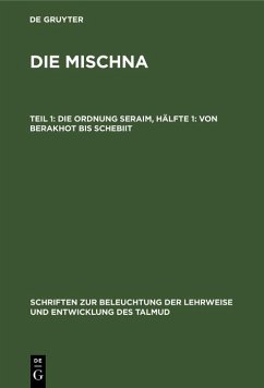 Cover Die Ordnung Seraim, Hälfte 1: Von Berakhot bis Schebiit (eBook, PDF)