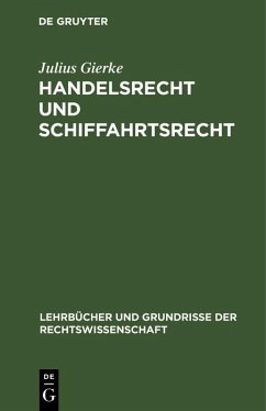 Cover Handelsrecht und Schiffahrtsrecht (eBook, PDF)