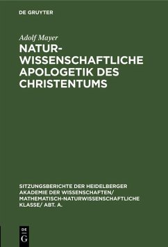 Naturwissenschaftliche Apologetik des Christentums (eBook, PDF) - Mayer, Adolf