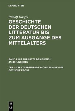 Cover Die stabreimende Dichtung und die gotische Prosa (eBook, PDF)