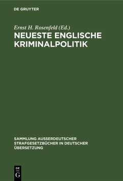 Cover Neueste Englische Kriminalpolitik (eBook, PDF)